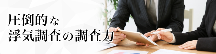 調査料金と調査力で比べてみてください